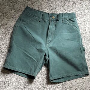 Carhartt Green Flat Front Shorts
